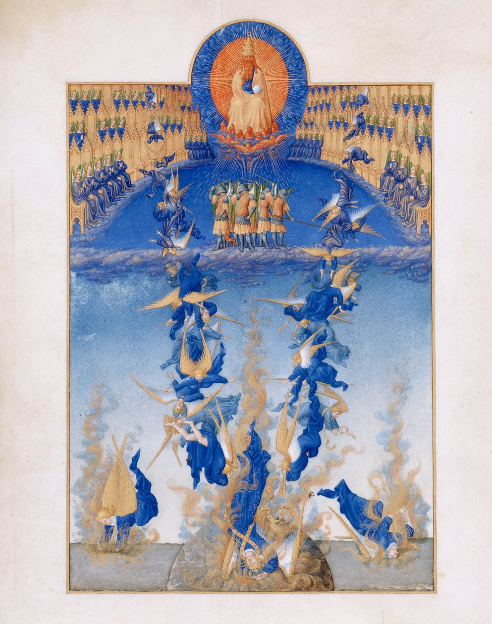 Très Riches Heures du Duc de Berry Folio 64, tilbage: Rebel Angels 