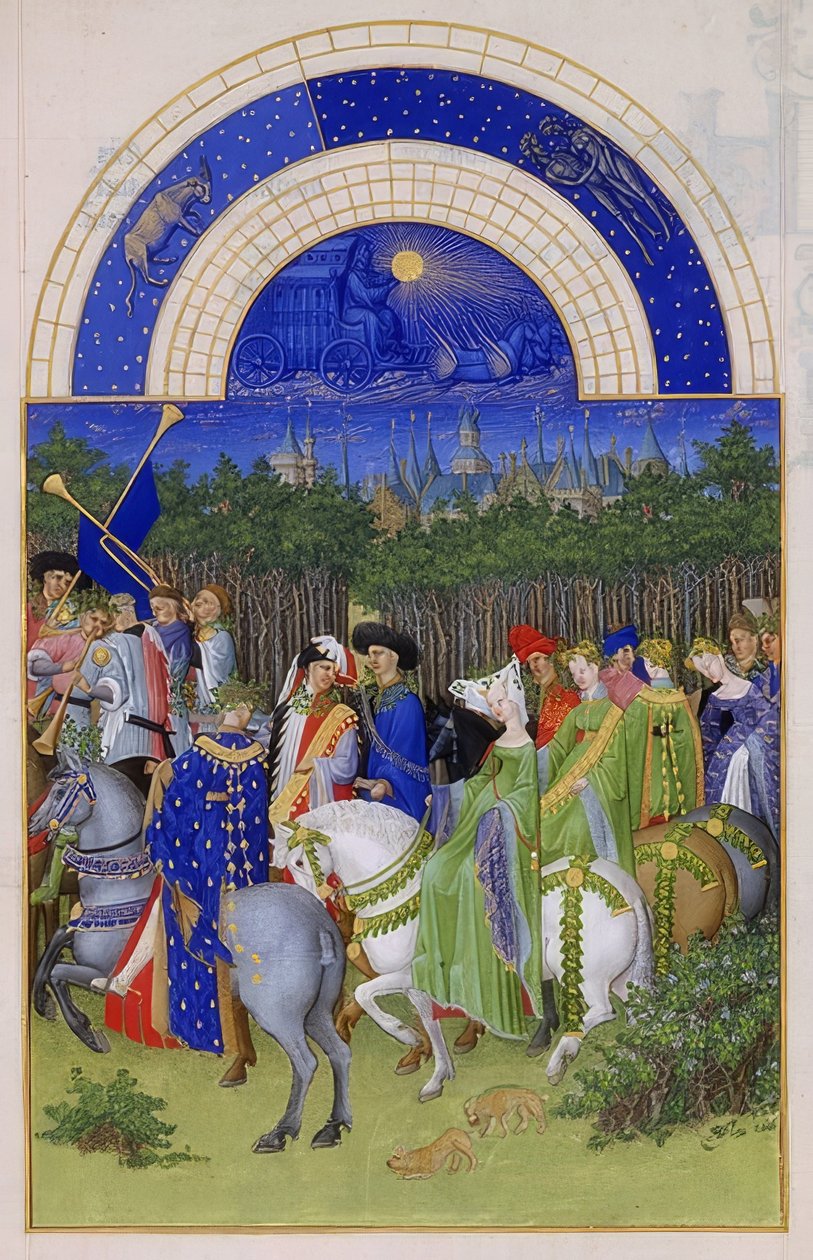 maj (Tidsbogen for hertugen af ​​Berry). 1412-16 af Limbourg Brothers