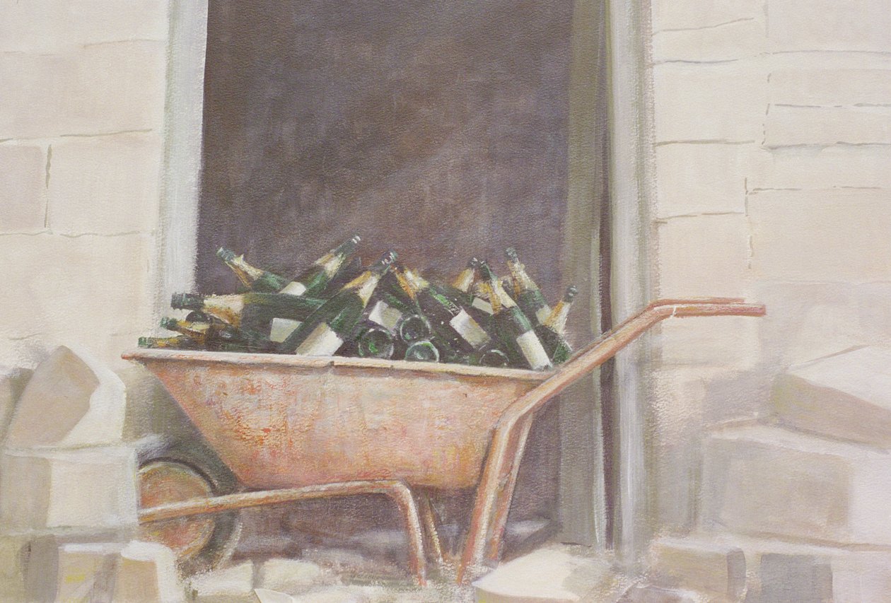 Champagne Trillebør, 1985 (akryl på lærred) af Lincoln Seligman