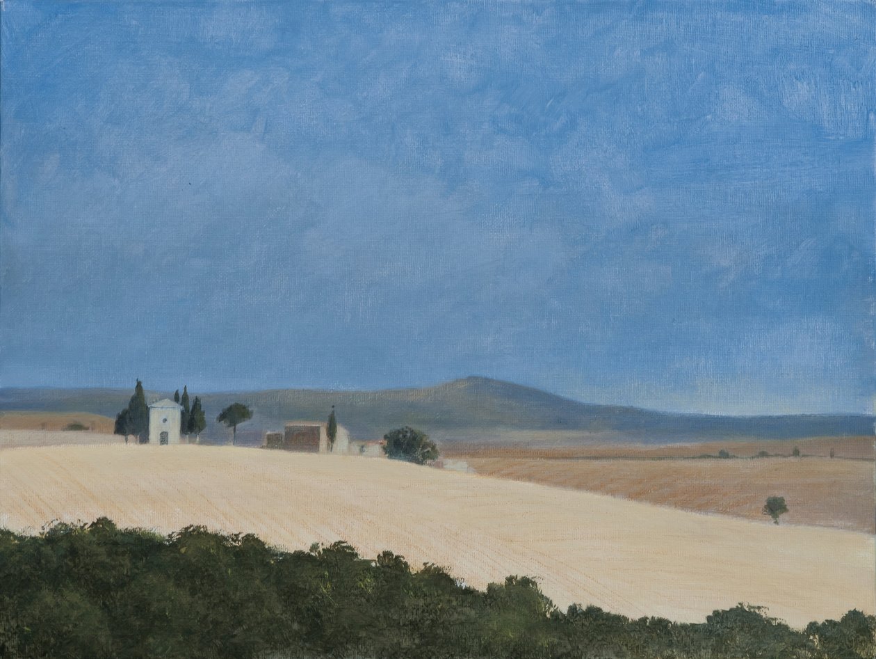 Kapel nær Pienza, 2012 (akryl på lærred) af Lincoln Seligman