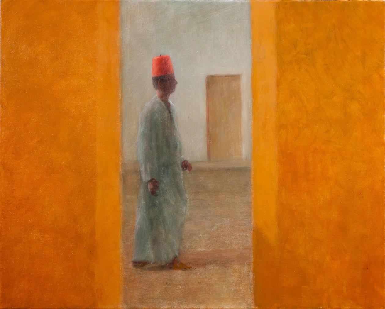 Man, Tangier Street, 2012 (akryl på lærred) af Lincoln Seligman
