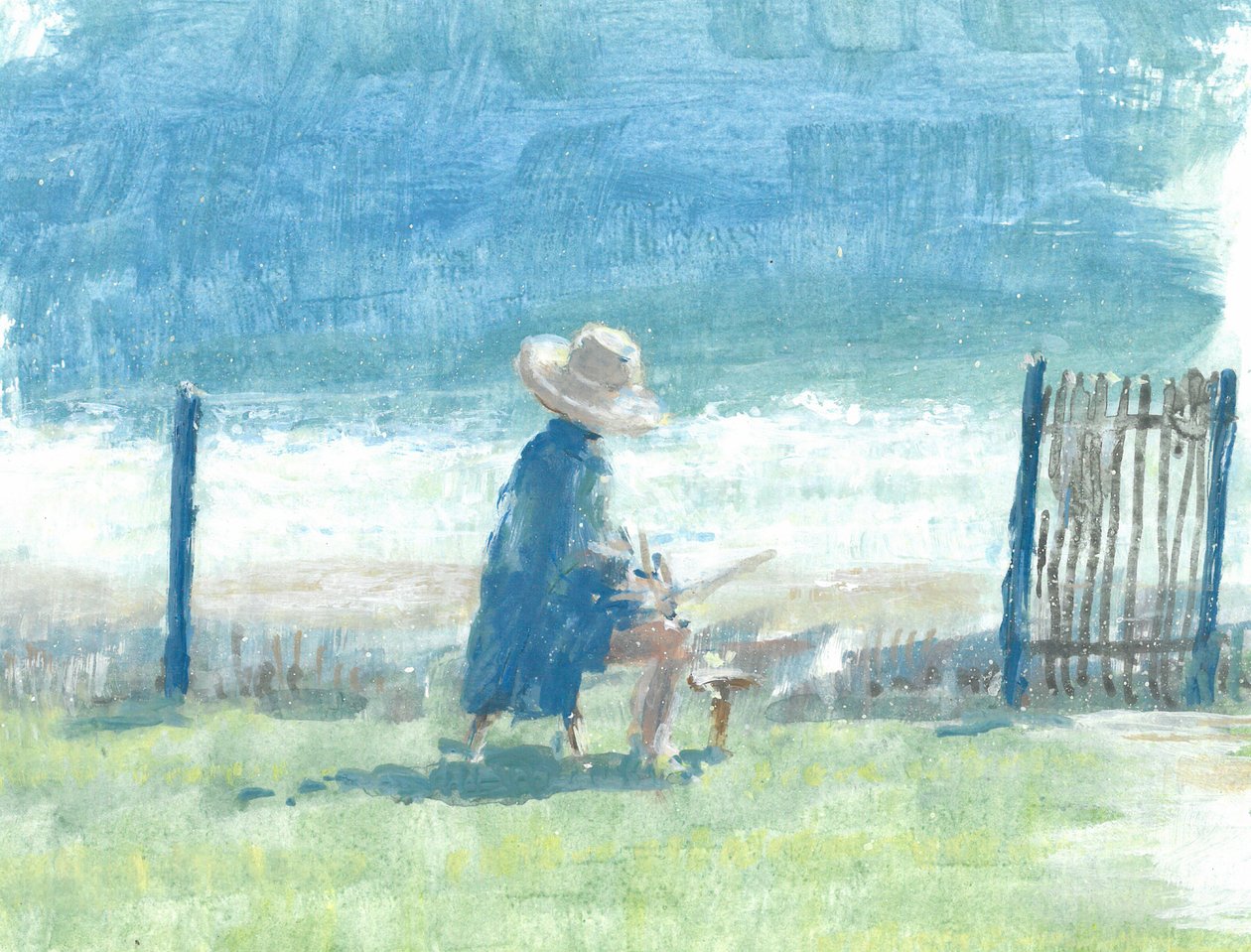Painting the Sea (akryl på lærred) af Lincoln Seligman