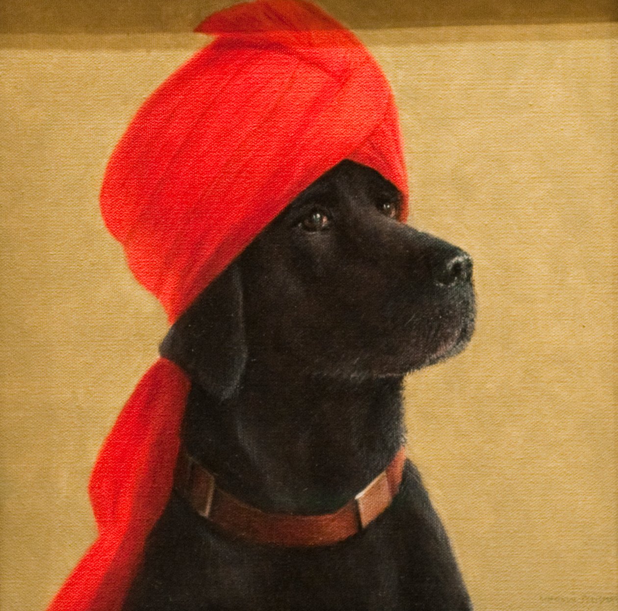 Eftertænksom Maharaja, 2010 (akryl på lærred) af Lincoln Seligman