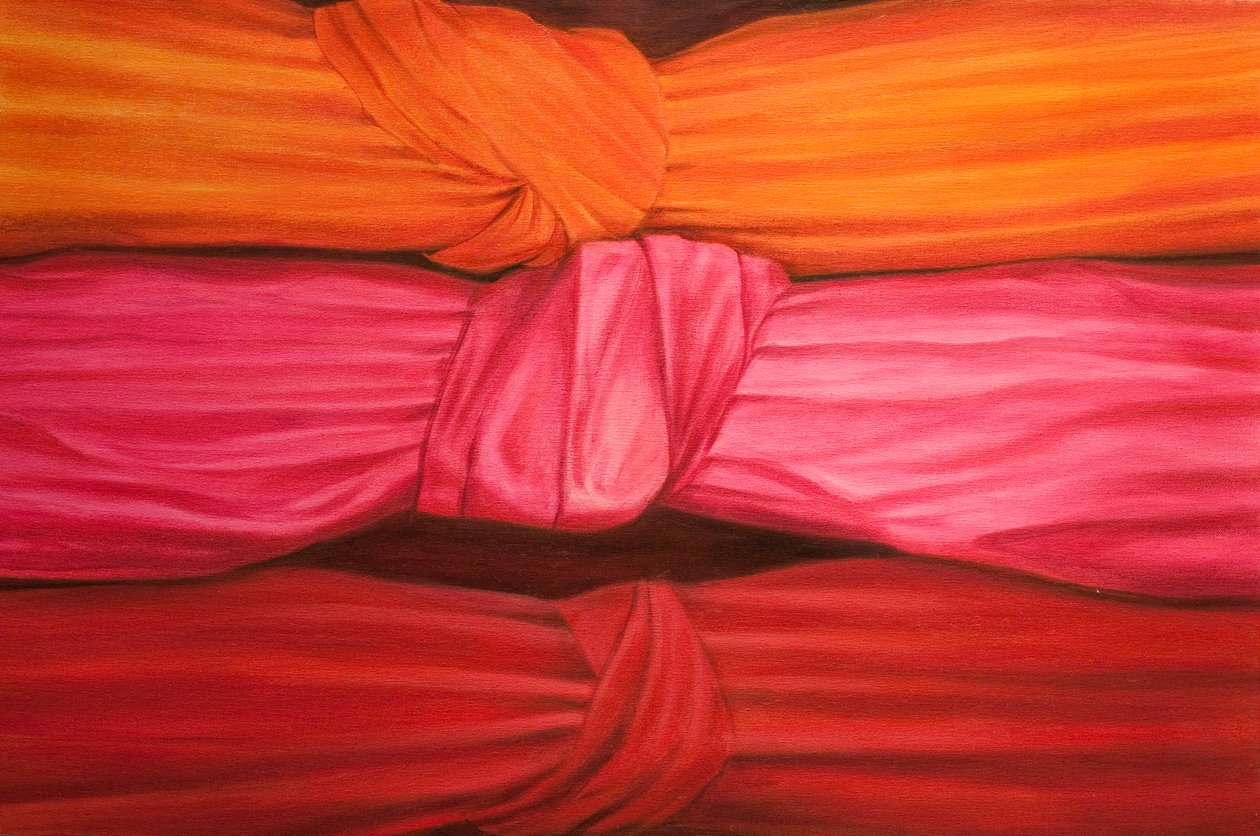 Silke Knots, 2010 (akryl på lærred) af Lincoln Seligman
