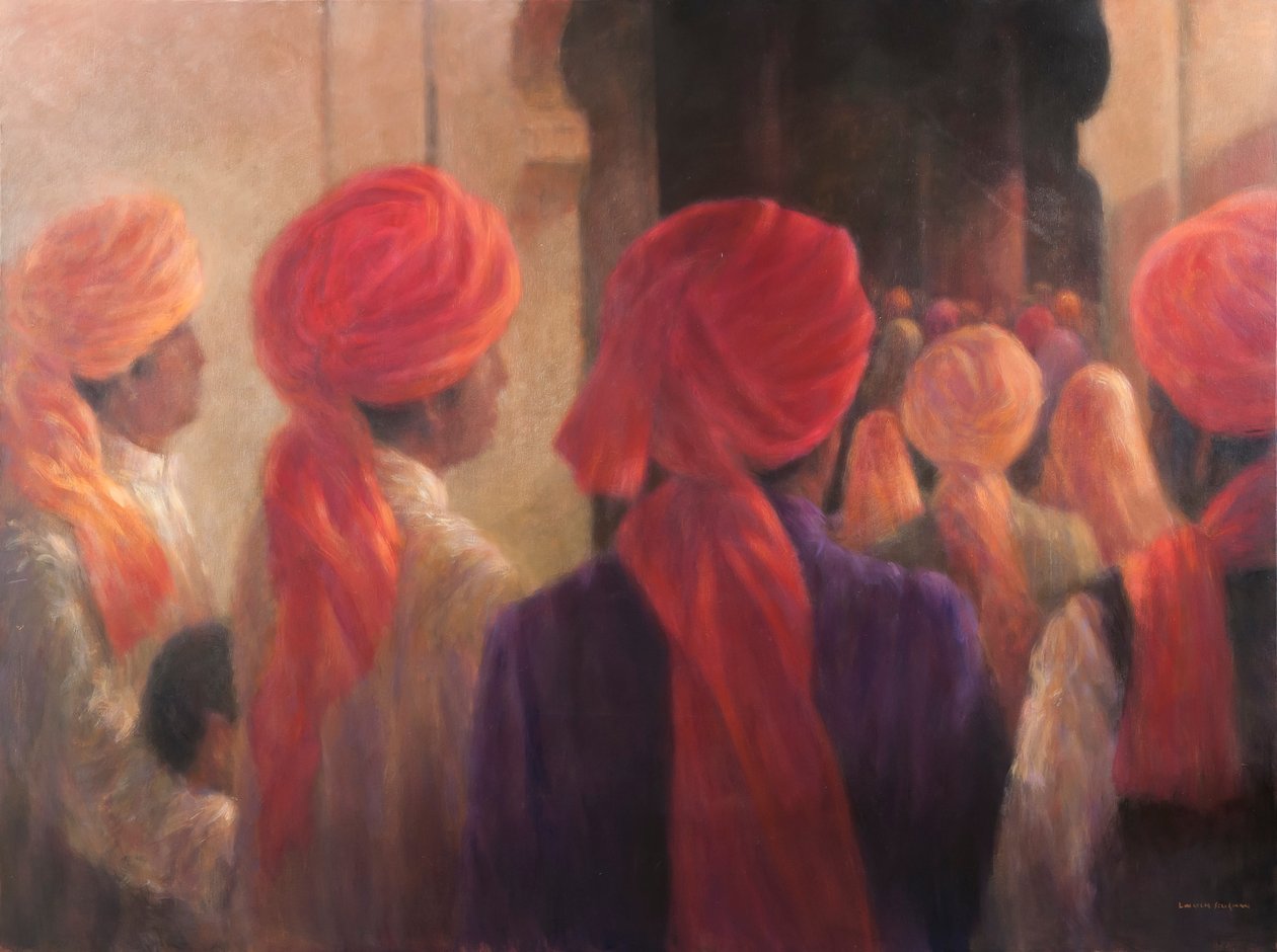 Temple Steps, 2012 (akryl på lærred) af Lincoln Seligman