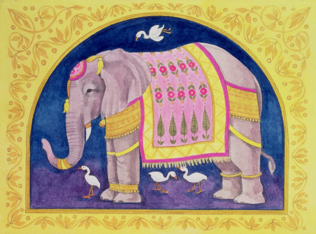 Indisk elefant af Linda Benton