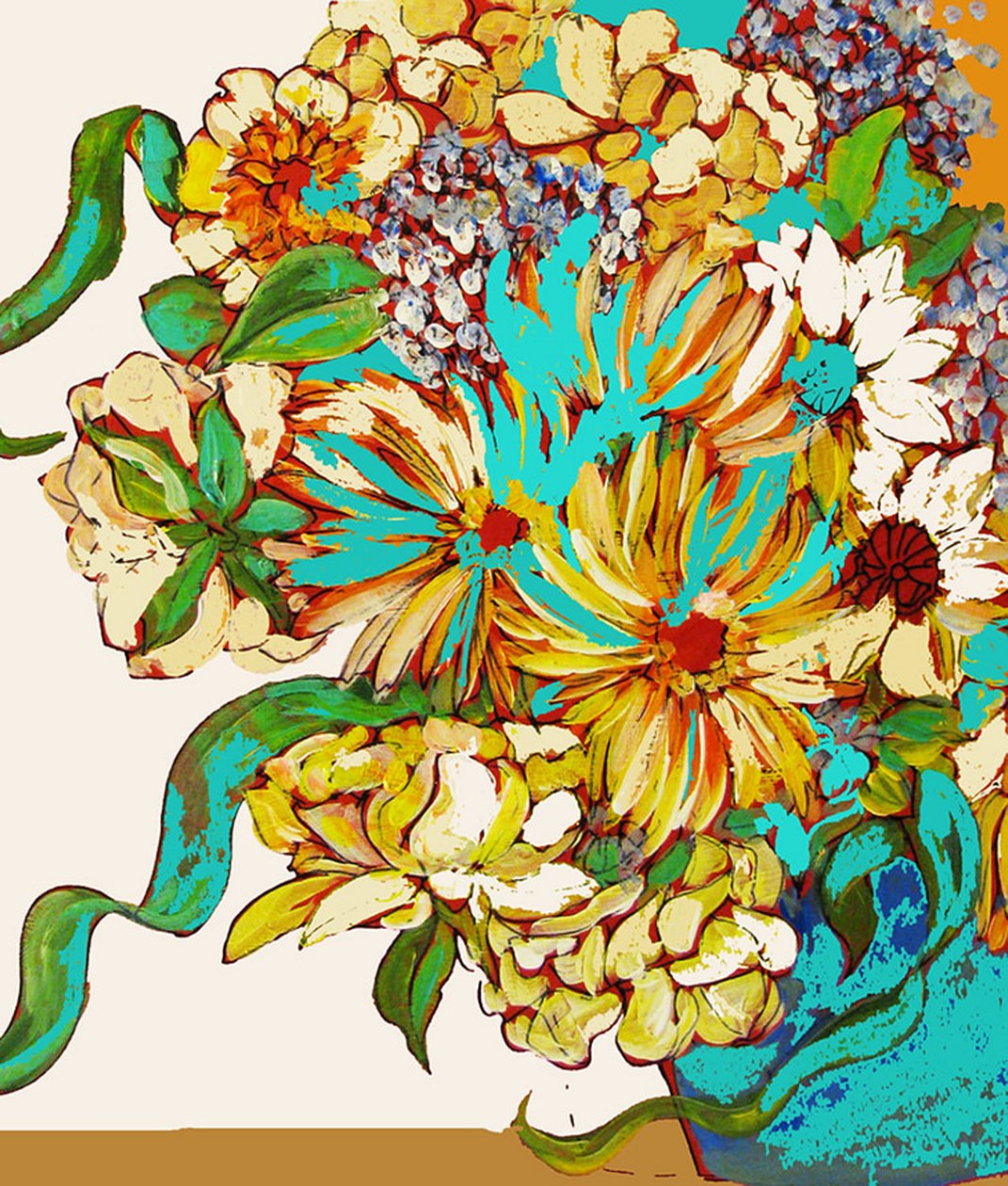 SPRING BOUQUET, 2016 (blandede medier) af linda arthurs