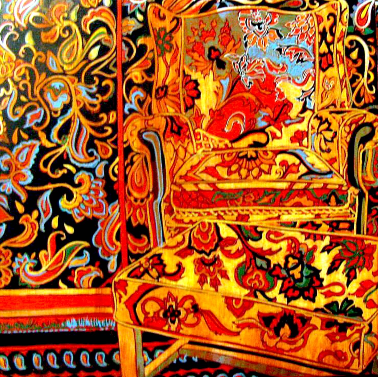 Suzani-værelse, 2011 (blandede medier) af linda arthurs