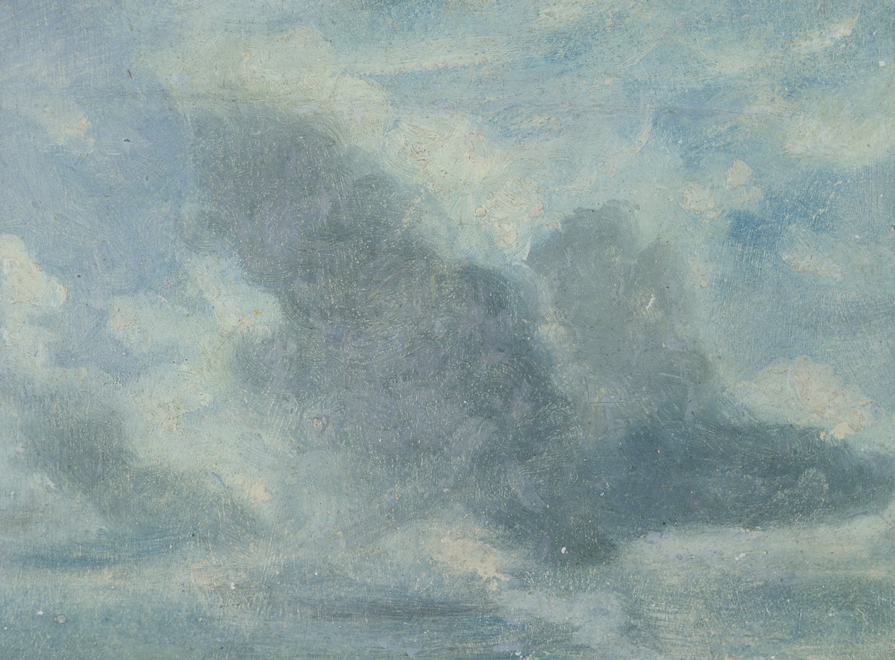 Sky Study, ca. 1822 (olie på papir om bord) af Lionel Constable
