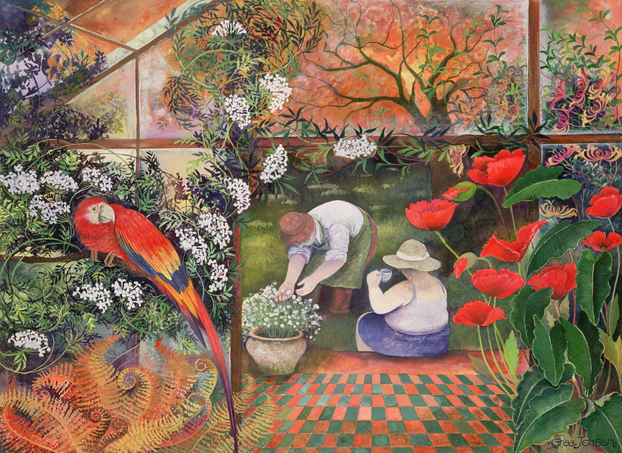 En god kop te (blæk og gouache på papir) af Lisa Graa Jensen