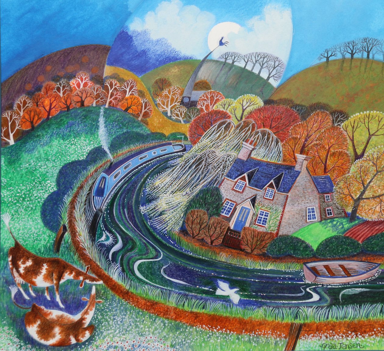 St. Catherines, floden Wey, 2019 af Lisa Graa Jensen