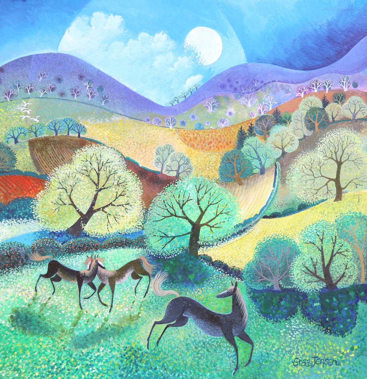 Summer Fields, 2020, (akryl) af Lisa Graa Jensen