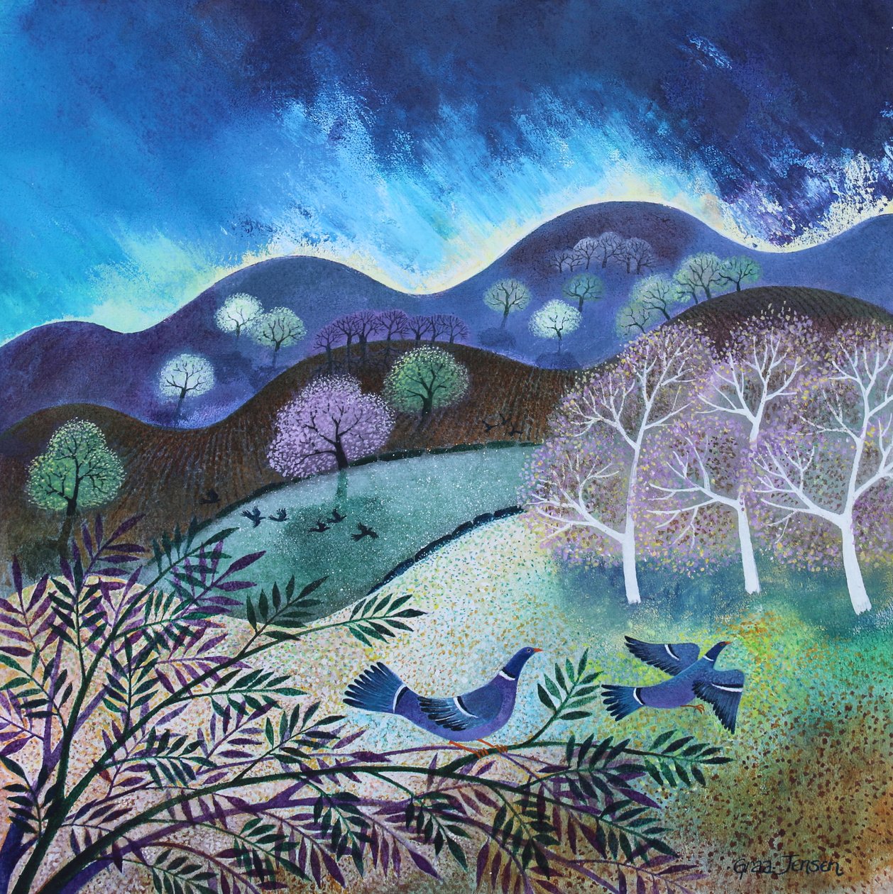 Taking Flight, 2023 (akryl på lærred) af Lisa Graa Jensen