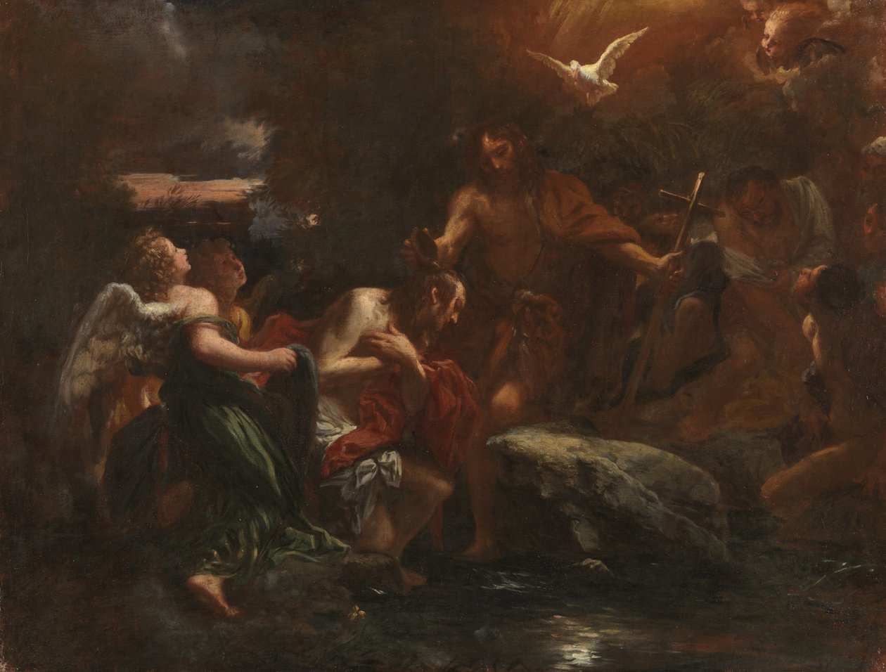 Kristi dåb, ca. 1673 af Livio Mehus