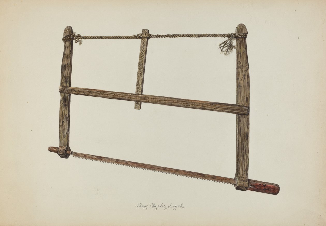 Coopersmith Saw, 1938. af Lloyd Charles Lemcke