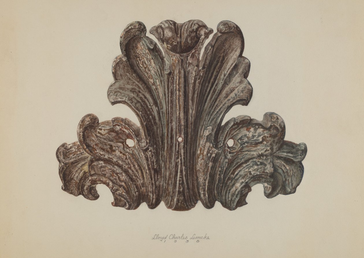 Ornamental Iron Leaf, 1938. af Lloyd Charles Lemcke