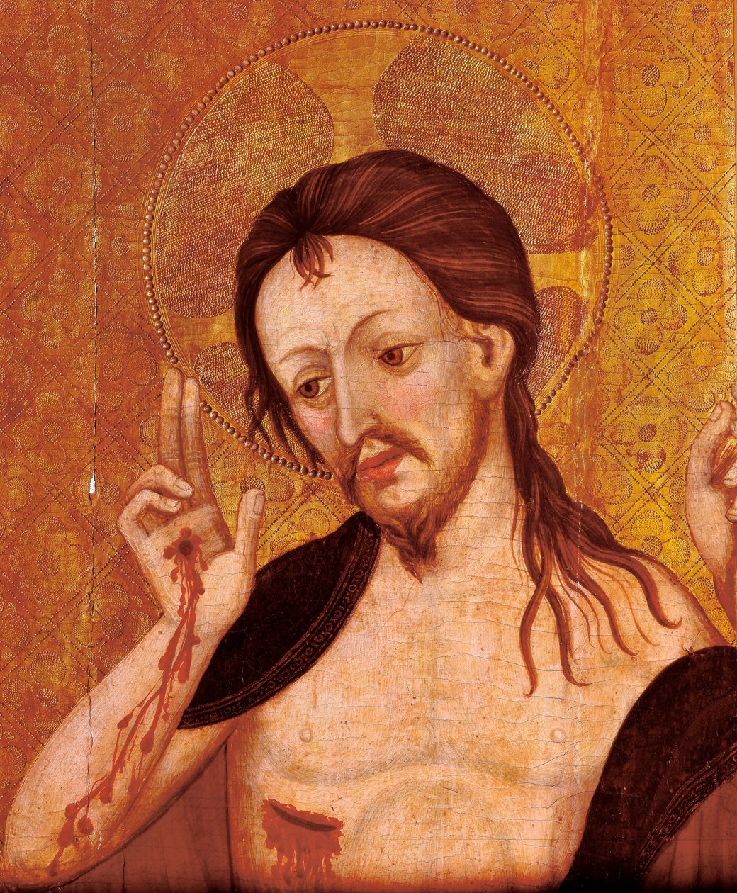 Opstandelse, detaljer, tidligt 15. århundrede (tempera) af Lluís Borrassà