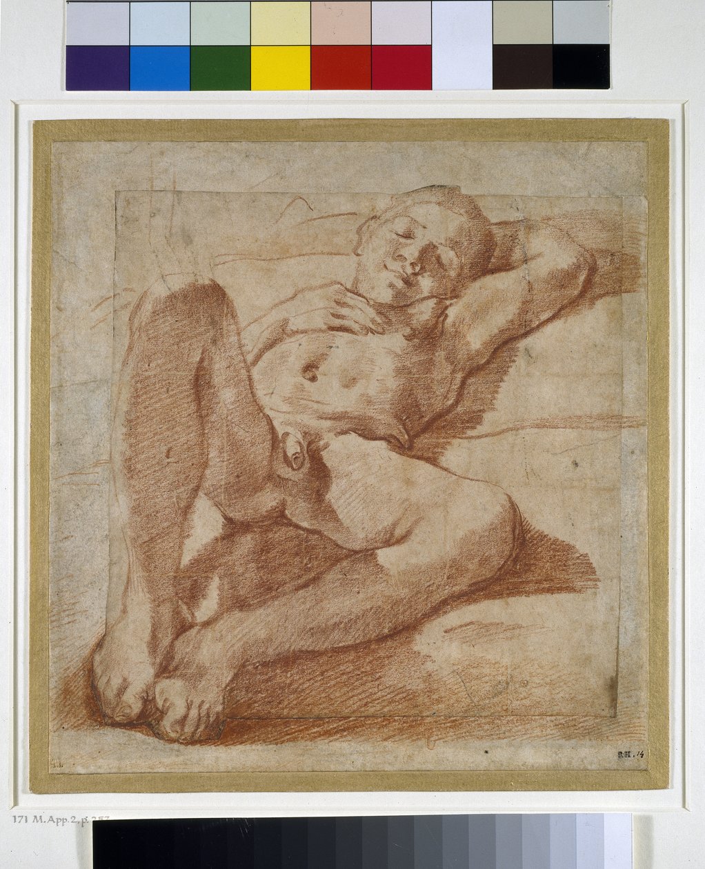 Studie af en nøgen dreng af Lodovico Carracci