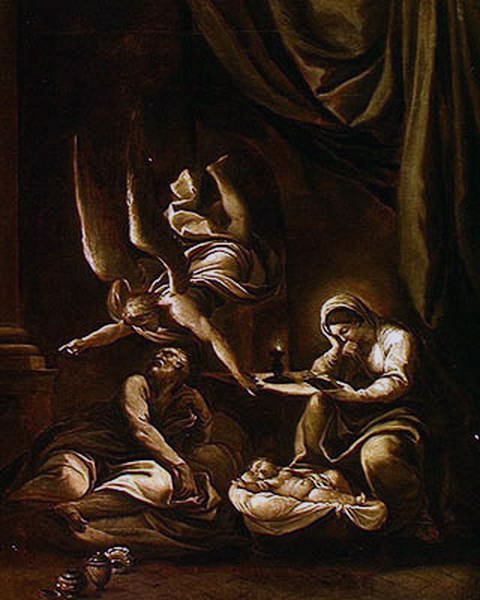 Englen, der viser sig for Josef af Lodovico Carracci