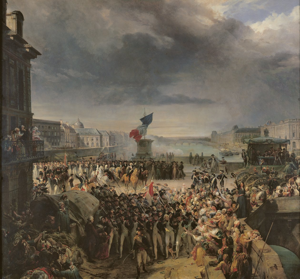 Garde Nationale de Paris tager af sted for at slutte sig til hæren i september 1792, ca. 1833-36 af Léon Cogniet