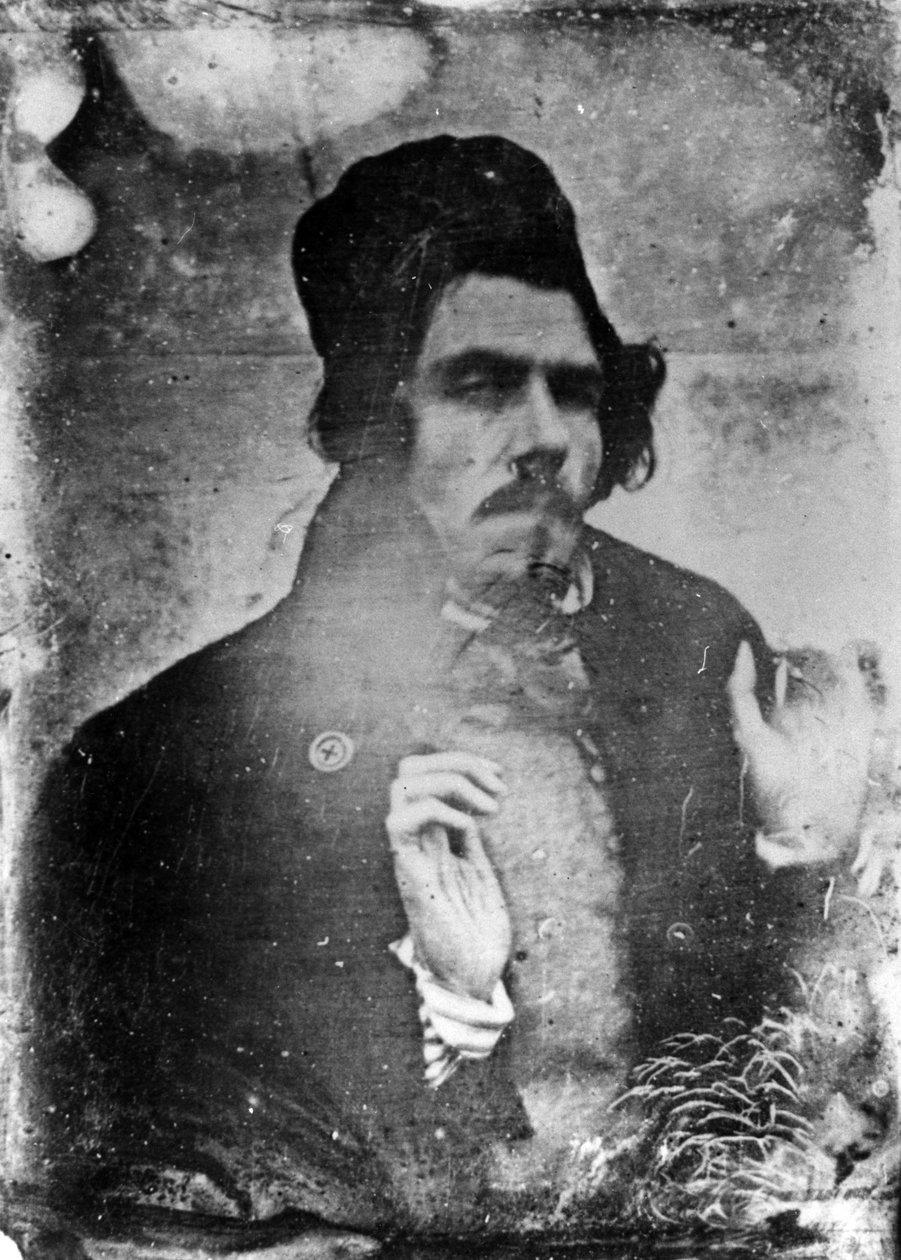 Portræt af Eugène Delacroix, 1842 (daguerreotypi) af Léon Riesener
