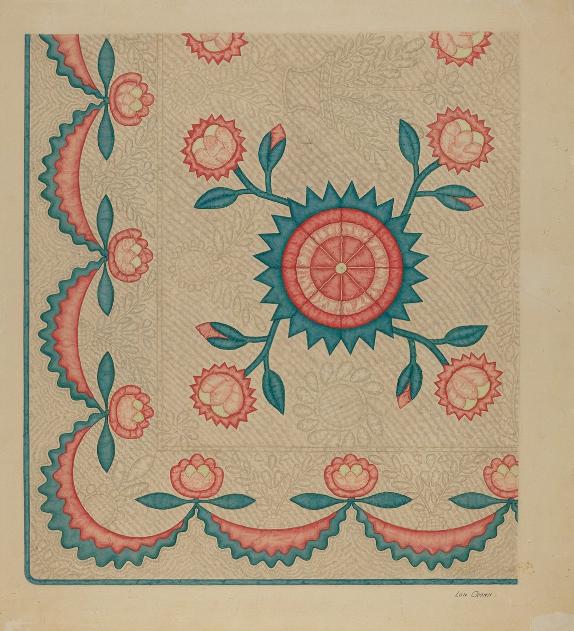 Applikeret quilt af Lon Cronk
