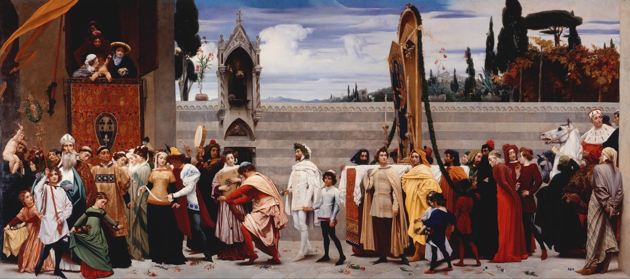 Cimabues Madonna føres i optog af Frederic Leighton