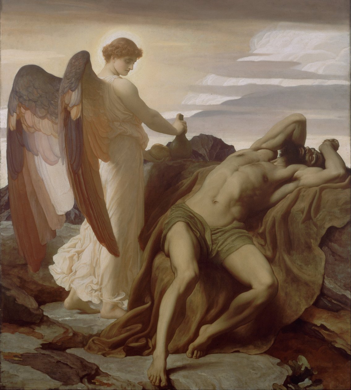 Elias i ørkenen af Frederic Leighton
