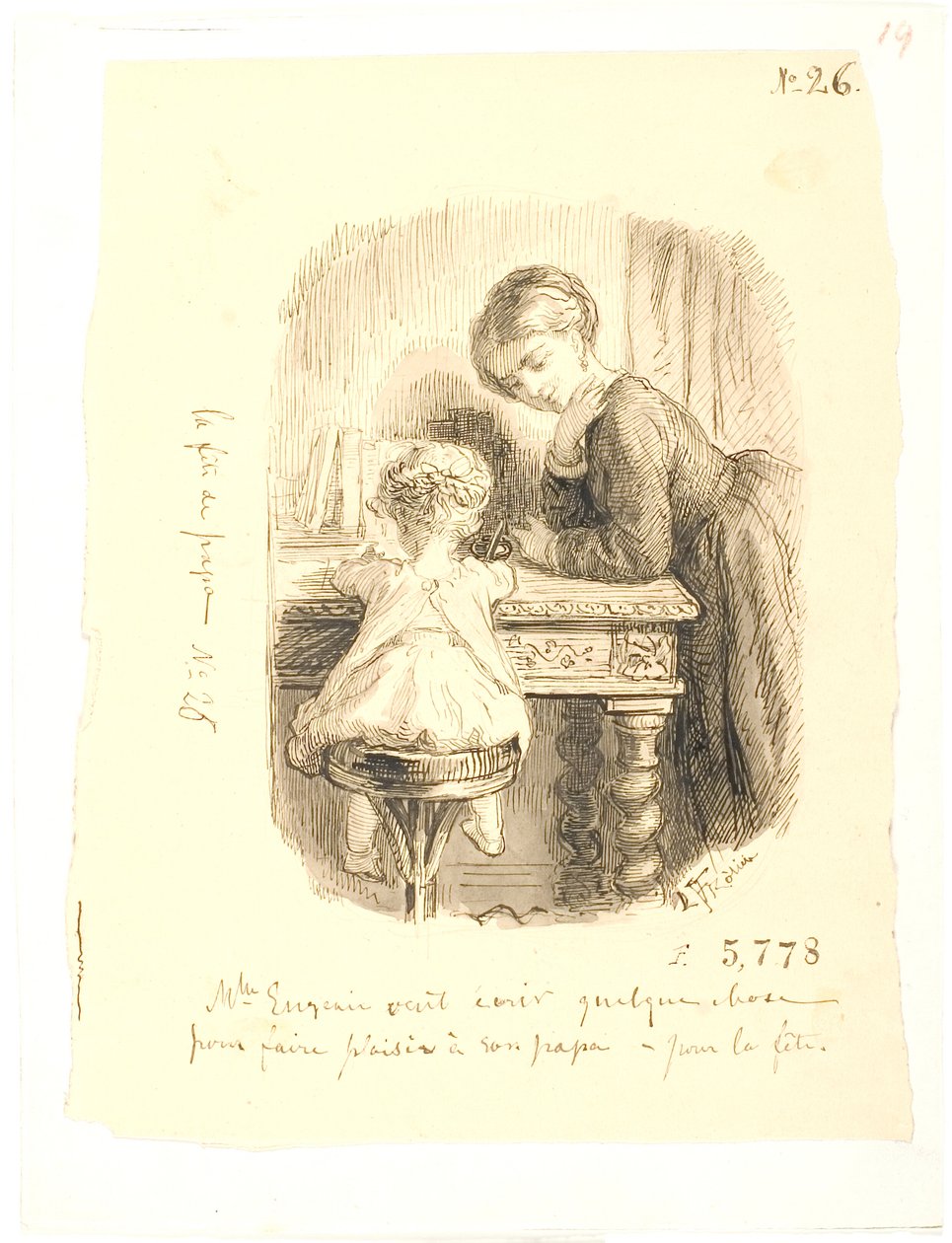 Brevskrivning af Lorenz Frølich