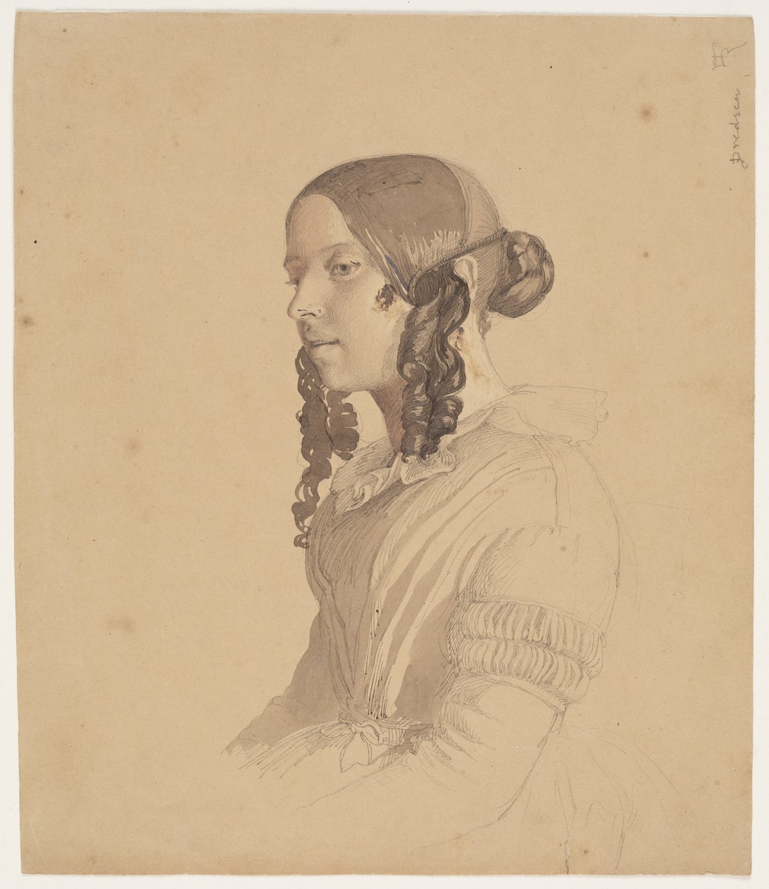 Dameportræt (Helene v. Germadt) af Lorenz Frølich