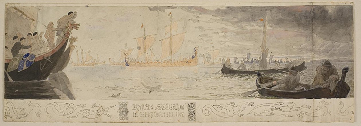 Knuds seilads til England 1015 af Lorenz Frølich