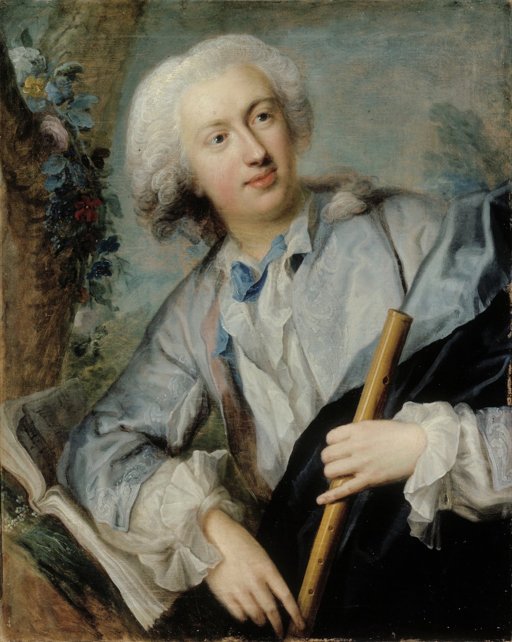 Fløjtespilleren, 1734. af Lorenz Pasch the Elder