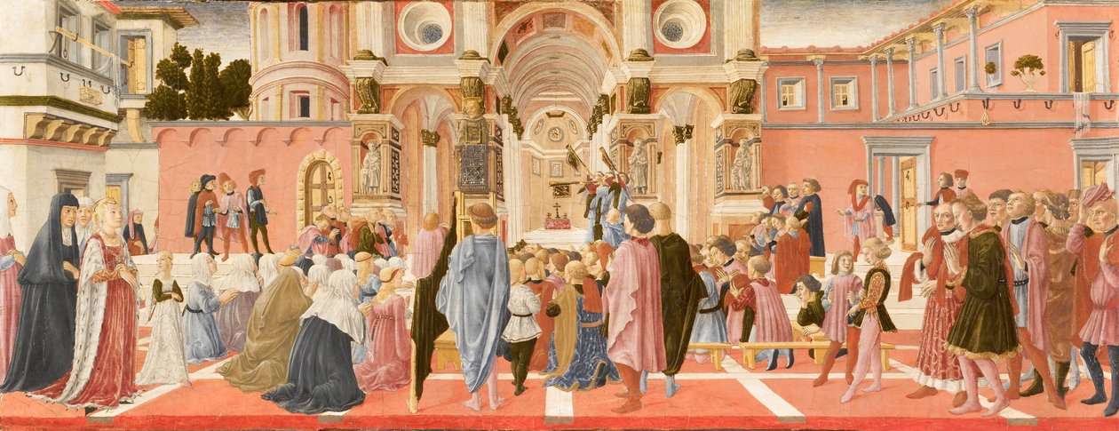 St. Bernardino Prædiken af Lorenzo di Pietro Vecchietta