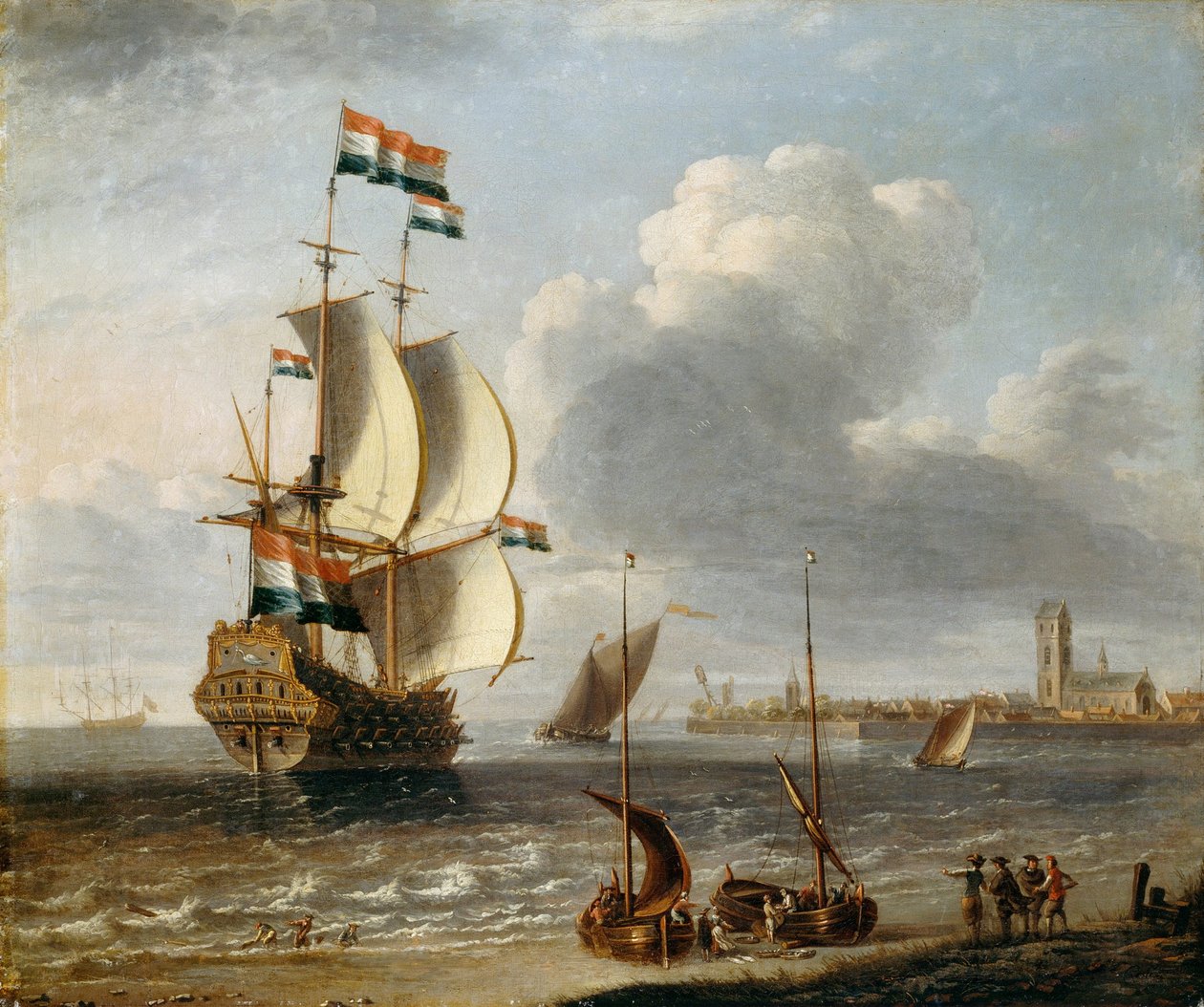 En hollandsk østindianer ud for Hoorn af Lorenzo a Castro