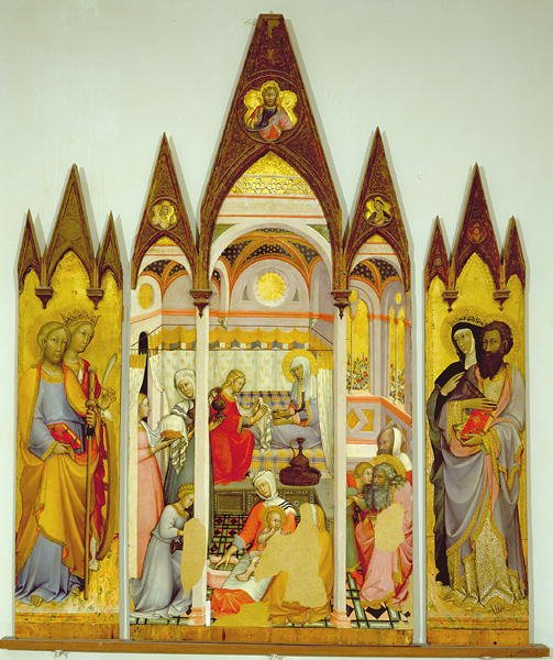 Panel fra døren til relikvieskrinet i Santa Maria della Scala, der viser scener af Kristi lidenskab (tempera på panel) af Lorenzo di Pietro Vecchietta