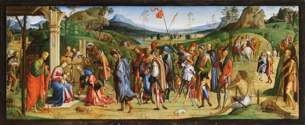 Tilbedelse af Magi af Lorenzo Costa