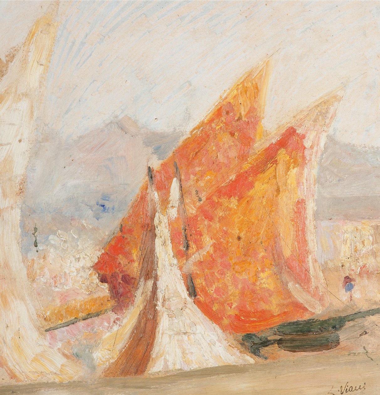 Forsvundet Viareggio (Vele), 1942 af Lorenzo Viani