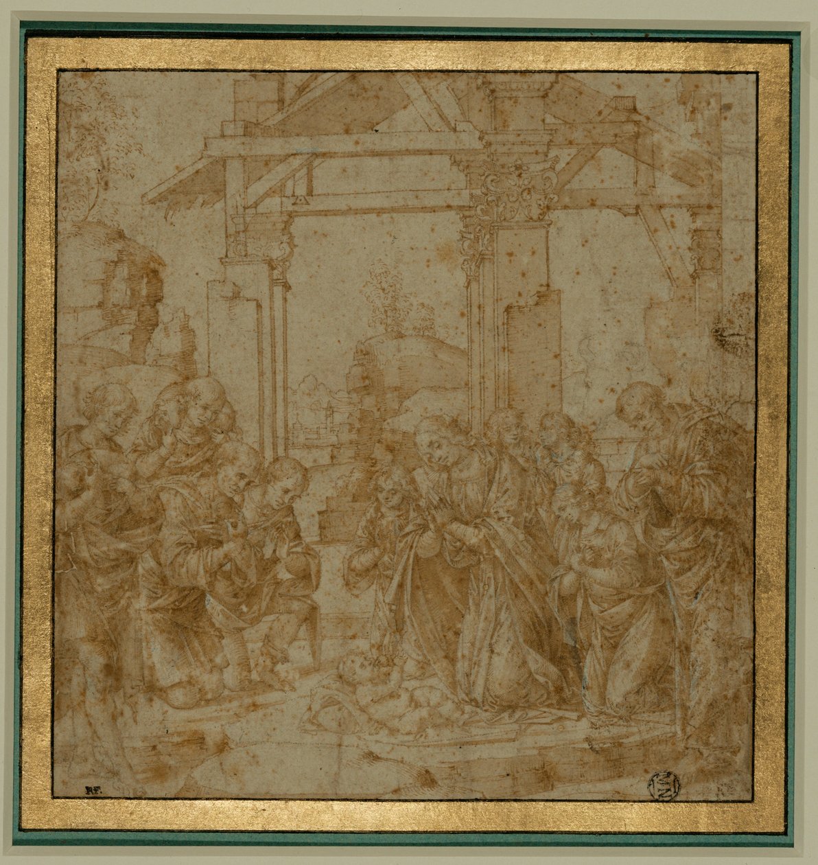 Hyrdernes tilbedelse ... af Lorenzo di Credi