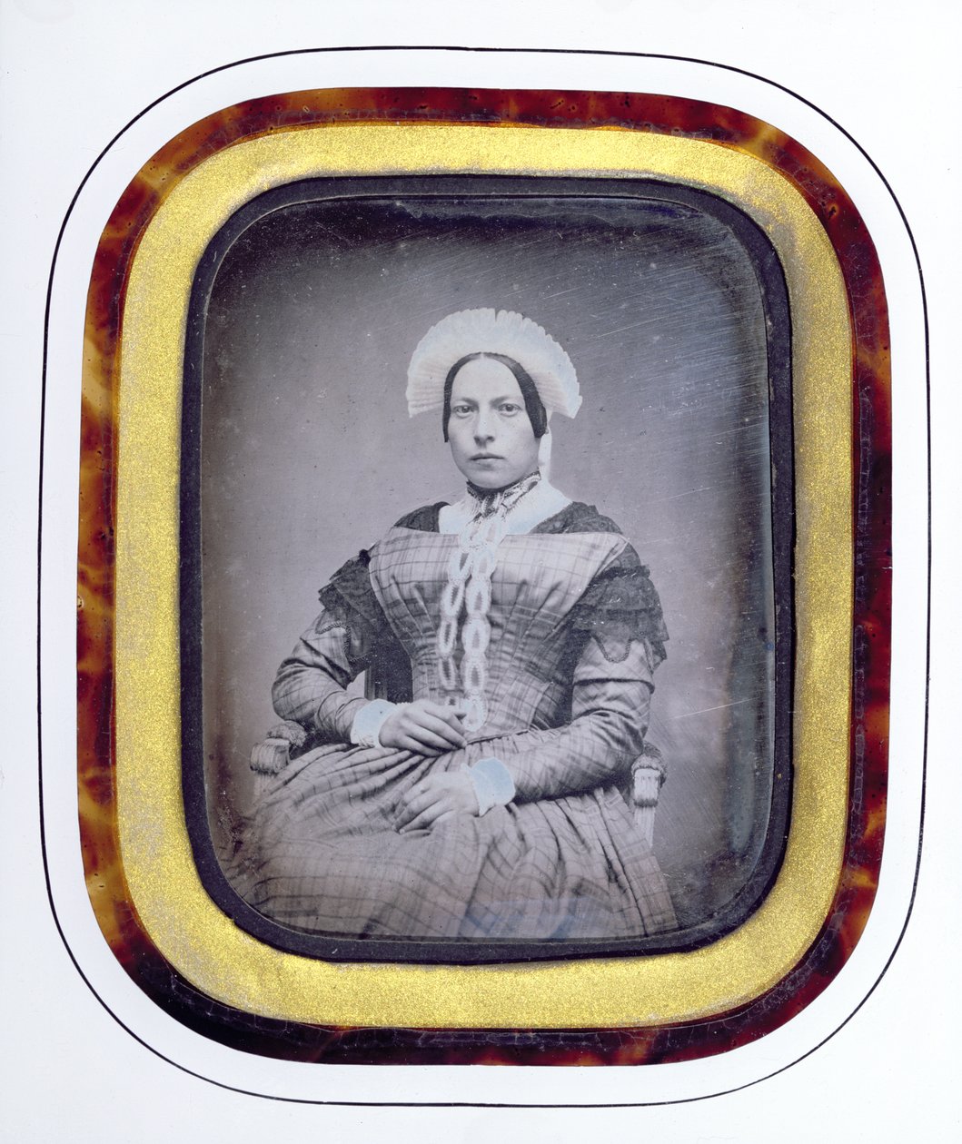Portræt af en normannisk bondepige (daguerreotypi) af Louis Alphonse de Brebisson