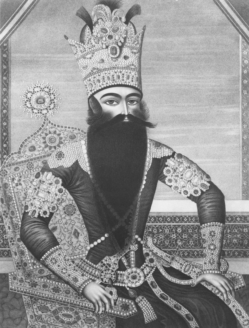 Shah Qajar blev tilbage af Louis Charles Ruotte