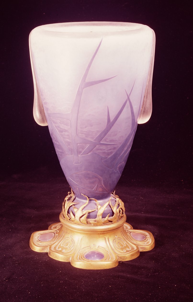 Favrile vase med ormolu base (glas) af Louis Comfort Tiffany