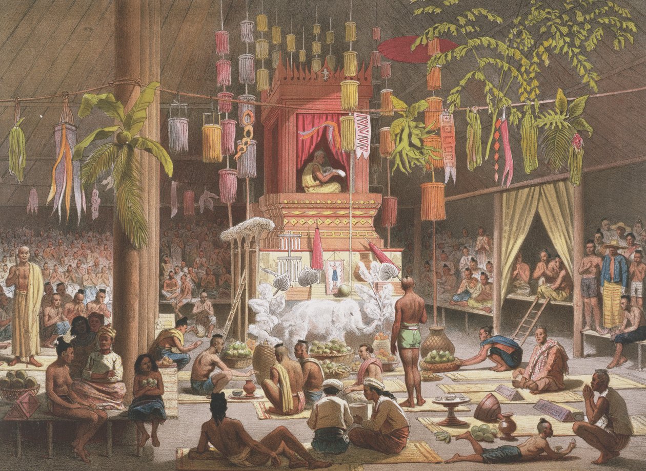 Festival i en pagode i Ngong Kair, Laos, fra 