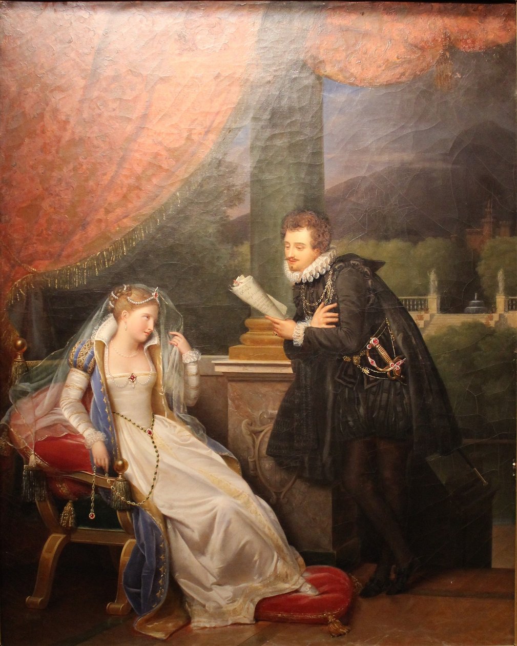 Tasso -læsning for prinsesse Eleonore dEste af Louis Ducis