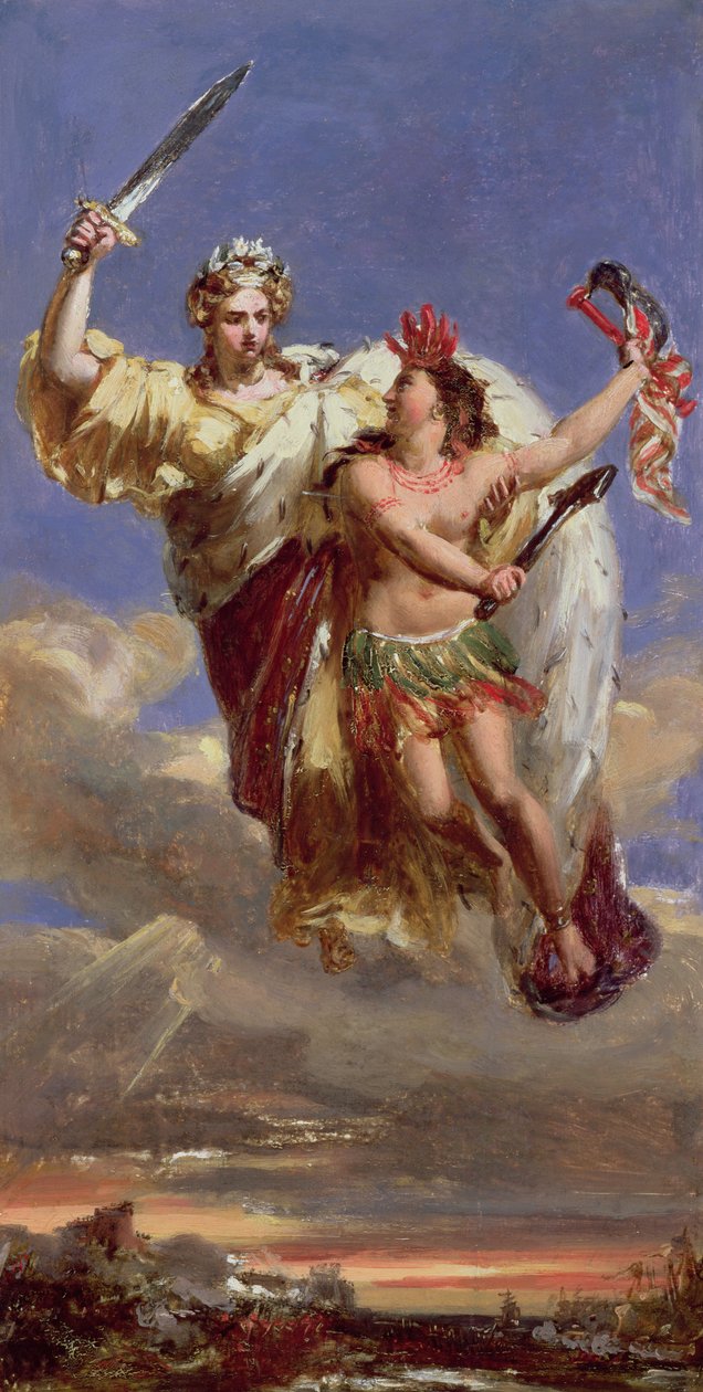 France Sustaining America: Allegory of the Siege of Yorktown af Edouard Riou