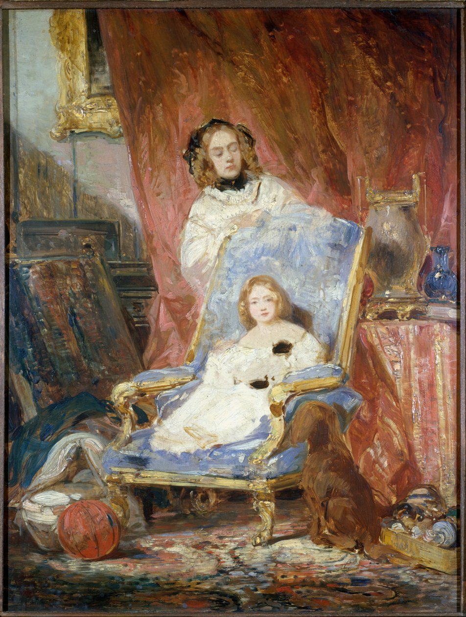 Madame Eugene Isabey og hendes datter af Eugene Isabey