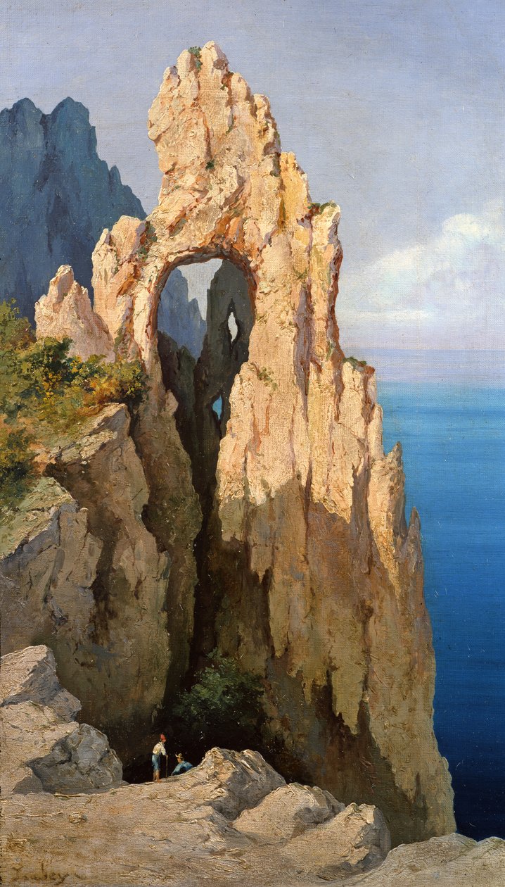 Sten ved Capri af Eugene Isabey