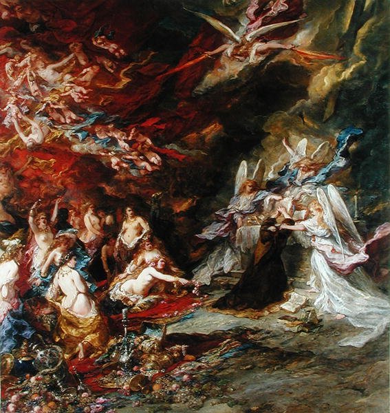 Sankt Anthonys fristelse, ca. 1869 af Eugene Isabey