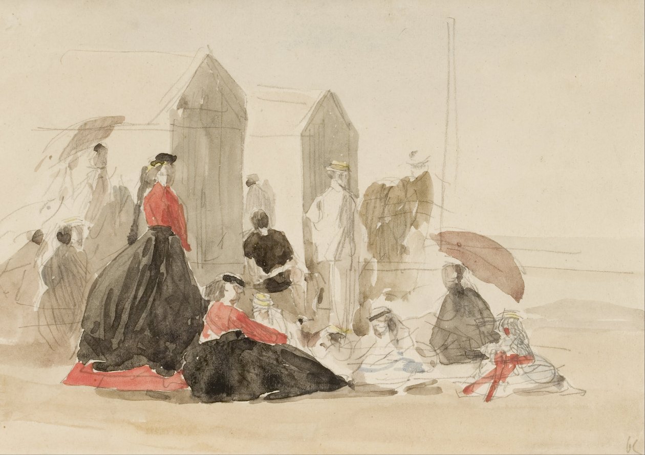 Crinolines og hytter af Eugene Louis Boudin
