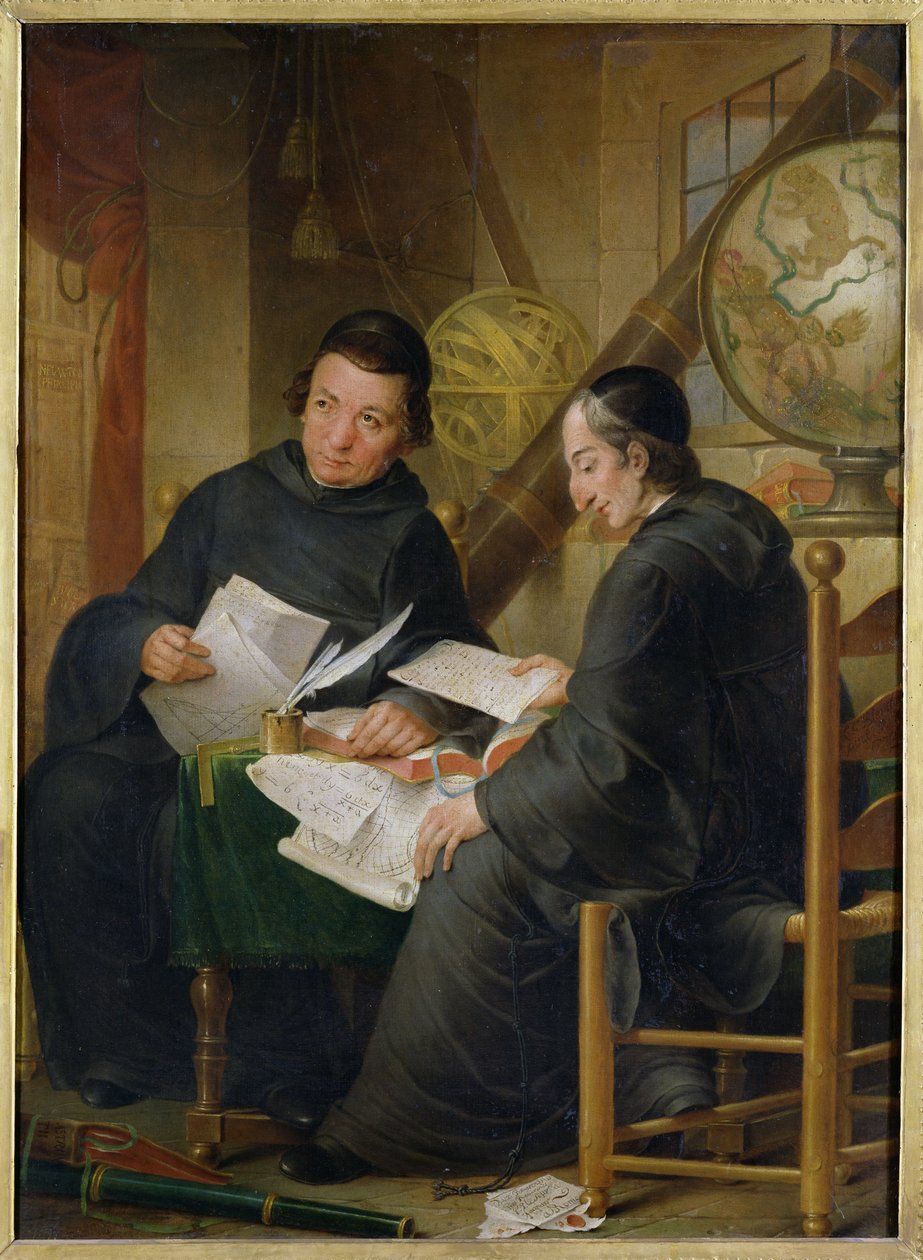 P.P. Leseur og Francois Jacquier (1711-88) i Rom, 1772 af Louis Gabriel Blanchet