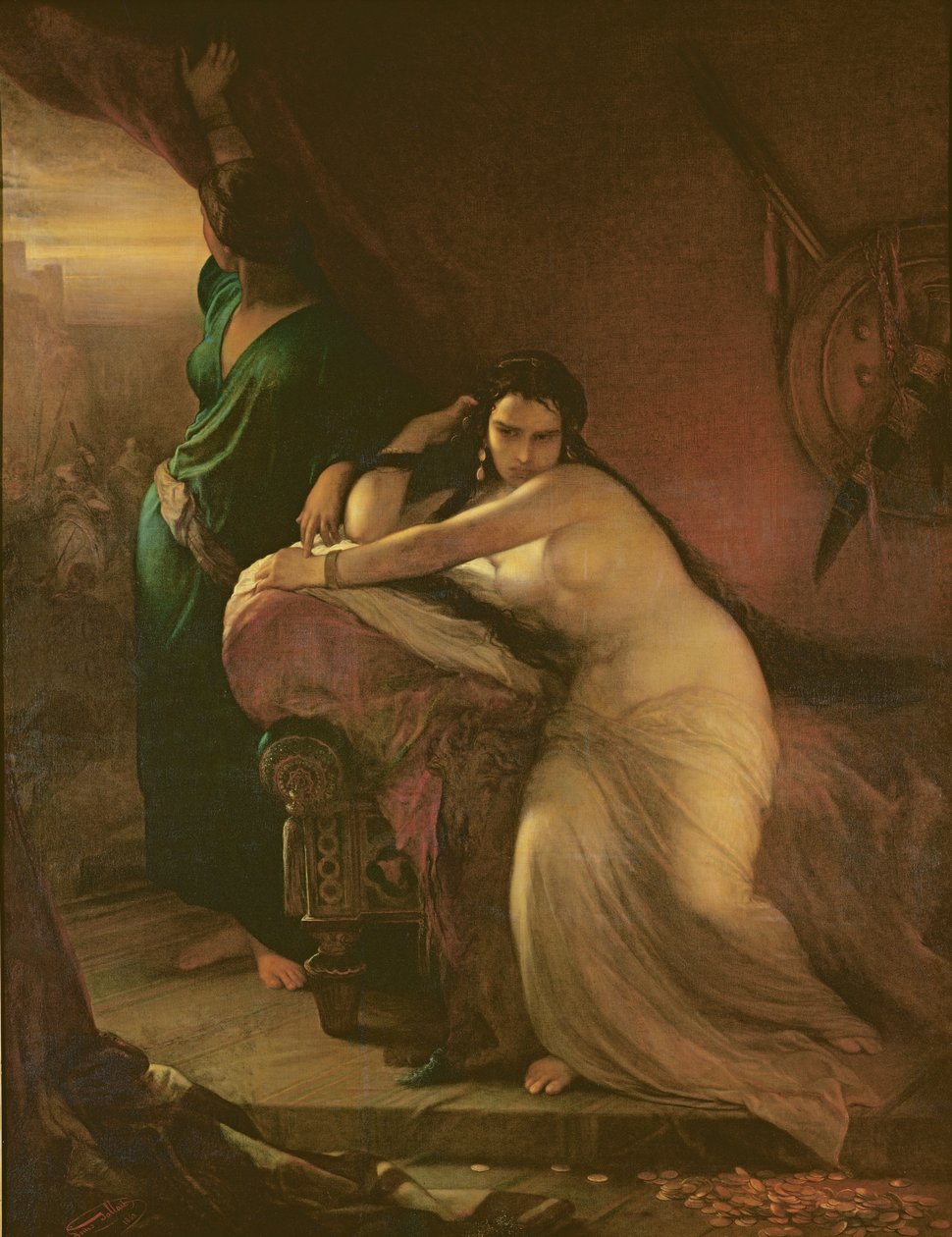 Delilas anger, 1862 af Louis Gallait